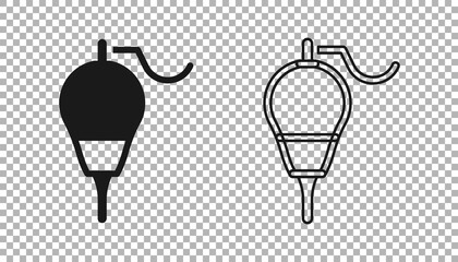 Black Fishing float icon isolated on transparent background. Fishing tackle. Vector © Iryna