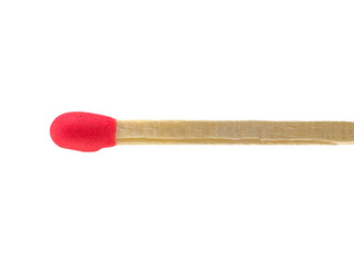 Match isolated on white background, close-up