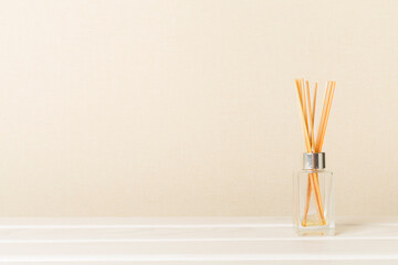 Air refresher bottle on light background