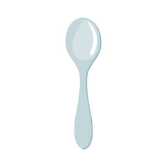 Spoon icon in flat style isolated on white background.