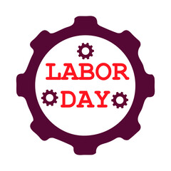 Vector inscription for international labor day. The inscription inside the nut.