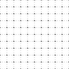 Square seamless background pattern from black group symbols are different sizes and opacity. The pattern is evenly filled. Vector illustration on white background