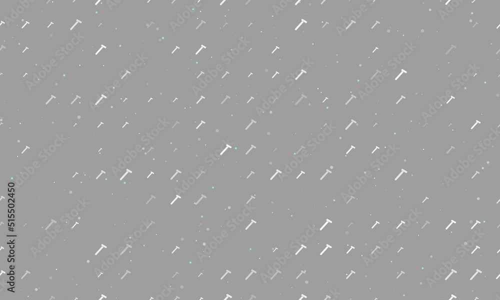 Poster seamless background pattern of evenly spaced white mens razor symbols of different sizes and opacity