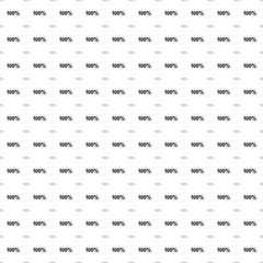 Square seamless background pattern from geometric shapes are different sizes and opacity. The pattern is evenly filled with big black 100 percent symbols. Vector illustration on white background