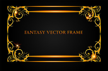 Gold fantasy frame © paprika