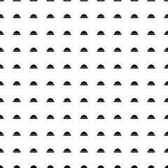 Square seamless background pattern from black cloche symbols. The pattern is evenly filled. Vector illustration on white background