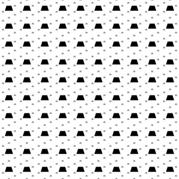Square seamless background pattern from geometric shapes are different sizes and opacity. The pattern is evenly filled with big black trapezoid symbols. Vector illustration on white background