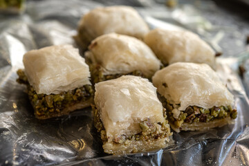 Baklava, Turkish dessert eaten in the Middle East.