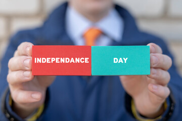 Happy Independence Day Concept. National traditional celebration.