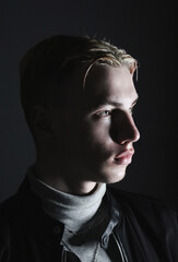 Concept photo, model man portrait
