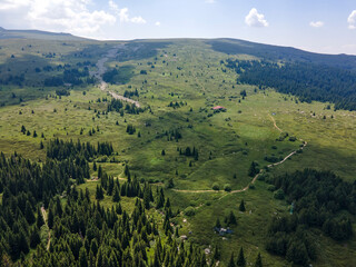 Aerial view of Konyarnika area at Vitosha Mountain, Bulgaria