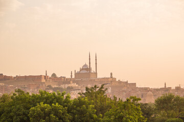 Fototapeta premium Mosque of Muhammad Ali in the heart of the Citadel in Cairo, Egypt