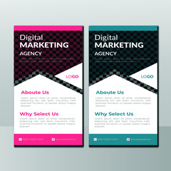 Fototapeta premium Dl flyer digital marketing vector 