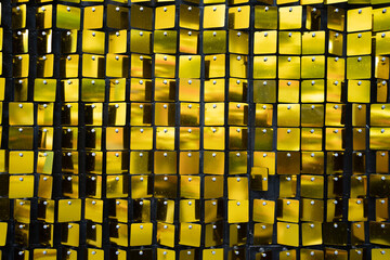Panel with bright yellow squares