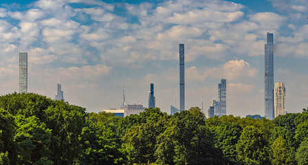 Central Park summer skyline of Manhattan