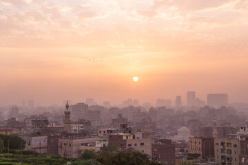 Fototapeta na wymiar Beautiful view of the old city in the center of Cairo, Egypt