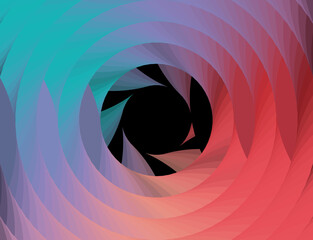 Geometric radial neon cyberpunk background