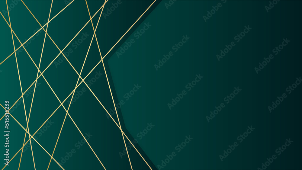 Canvas Prints modern green and gold abstract background. abstract geometric shape white gold background with light