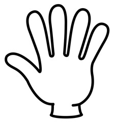 手のイラスト　指のイラスト　5本指