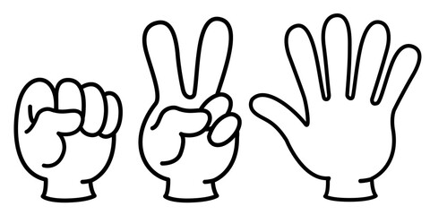 手のイラスト_じゃんけん