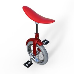 3D-Illustration of a unicycle bike over white © Ralf Kraft