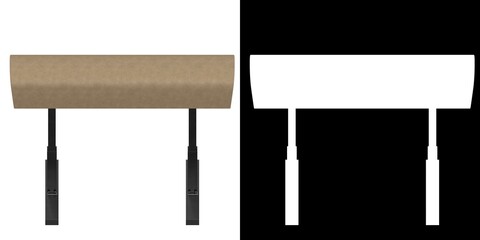 3D rendering illustration of a vaulting horse