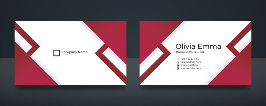 Solid business card design. Luxury and elegant with dark golden light effect background. Vector illustration ready to print.