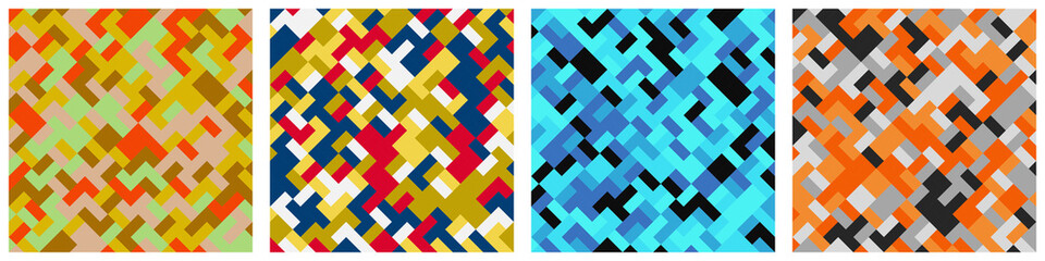 seamless pattern, colorful banner set, unique abstract seamless pattern