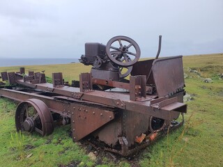 Fototapeta na wymiar Old machine on Maria Island, Tasmania