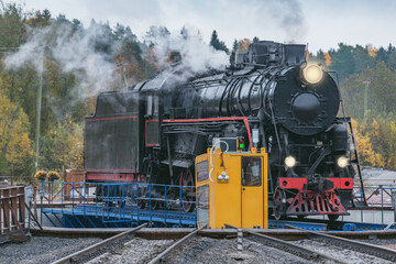 Retro steam locomotive.