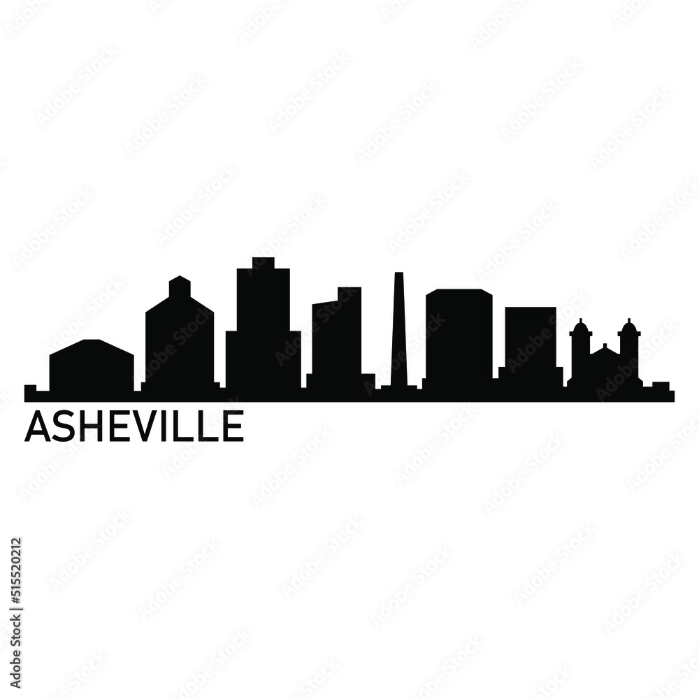 Canvas Prints asheville skyline