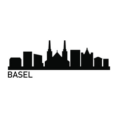 Fototapeta na wymiar Basel skyline