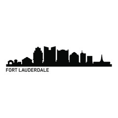 Naklejka premium Fort lauderdale skyline