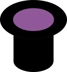 Headdress, magician's hat, black hat