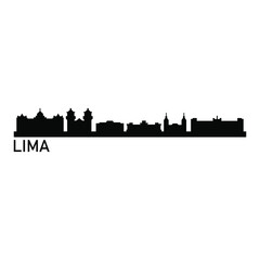 Naklejka premium Lima skyline