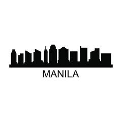 Naklejka premium Manila skyline