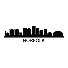 Naklejka premium Norfolk skyline