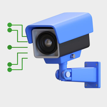 camera security icon 3d illustration