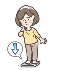 体重の減少が気になる女性