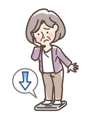 体重の減少が気になる女性