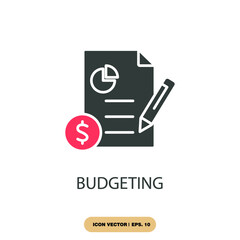 budgeting icons  symbol vector elements for infographic web