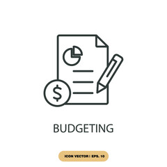 budgeting icons  symbol vector elements for infographic web