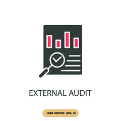 external audit icons  symbol vector elements for infographic web