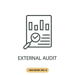 external audit icons  symbol vector elements for infographic web