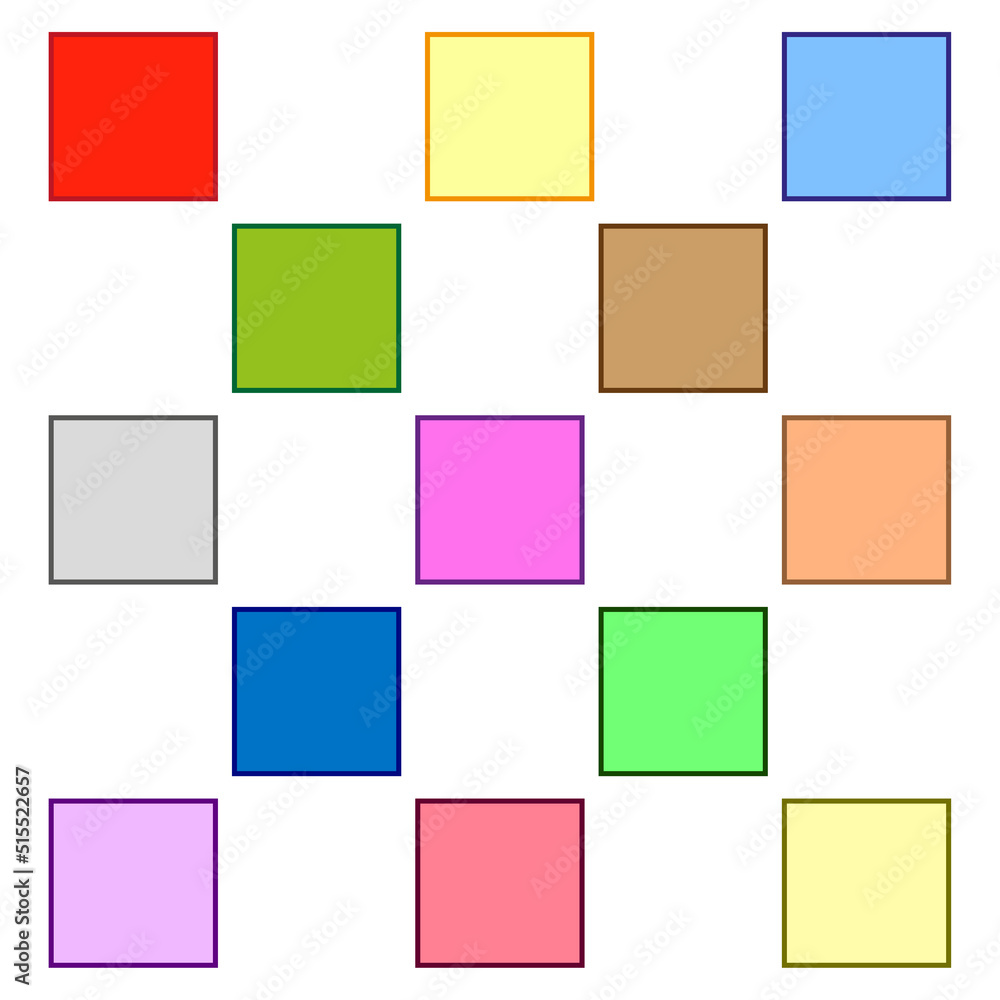 Poster colored squares in abstract style. creative seamless pattern. digital space. vector illustration. st