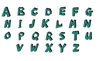 Alphabet set for cards and gifts and kids and kindergarten and stickers and hobbies