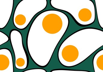 Breakfast seamless scrambled egg pattern for fabrics and kids and clothes and fabrics and wrapping paper and kitchen