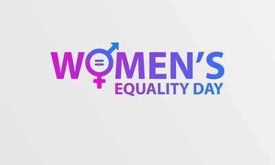 Women's Equality Day. August 26. Gender Equality. Holiday concept. Template for background, banner, card, poster with text inscription. Vector EPS10 illustration.