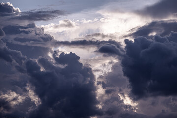 Dramatic cloud in the sky for background and copy space.