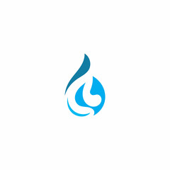 Water drop icon vector illustration design template